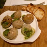 Escagots in garlic butter sauce